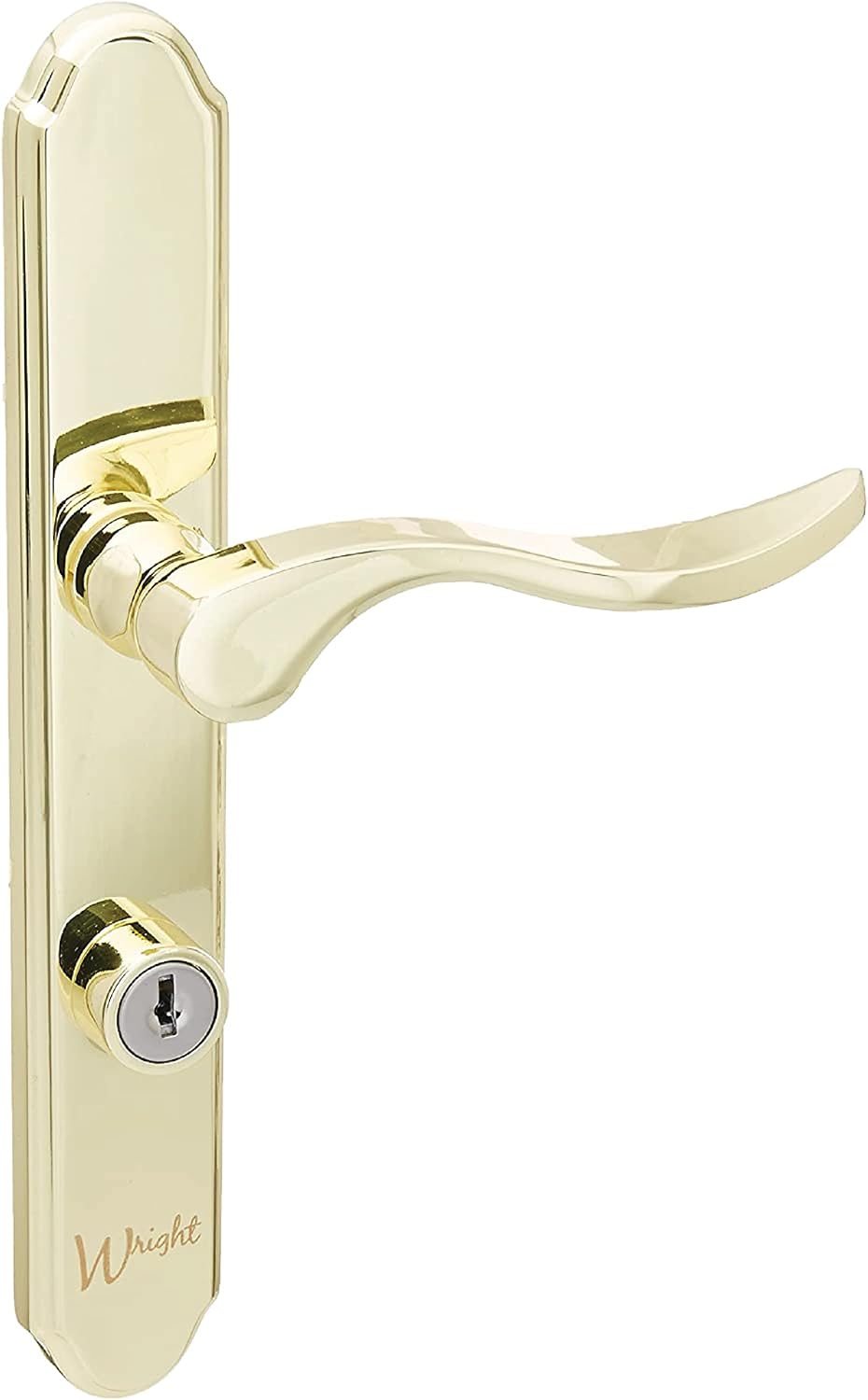 Blakes of Belgravia Polished Brass Mortise Lever Lock Set, Keyed Door Handle and Latch Set for Secure and Stylish Door Access