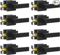 Blakes of Belgravia Matte Black Passage Door Handles, 8-Pack Heavy-Duty Square Lever Handles for Interior Doors, Hallways and Cupboards, Non-Locking Design for Left and Right-Handed Doors