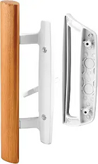 Blakes of Belgravia White Sliding Glass Door Handle Set, Replacement Door Handles with 3-15/16-Inch (100 mm) Hole Spacing