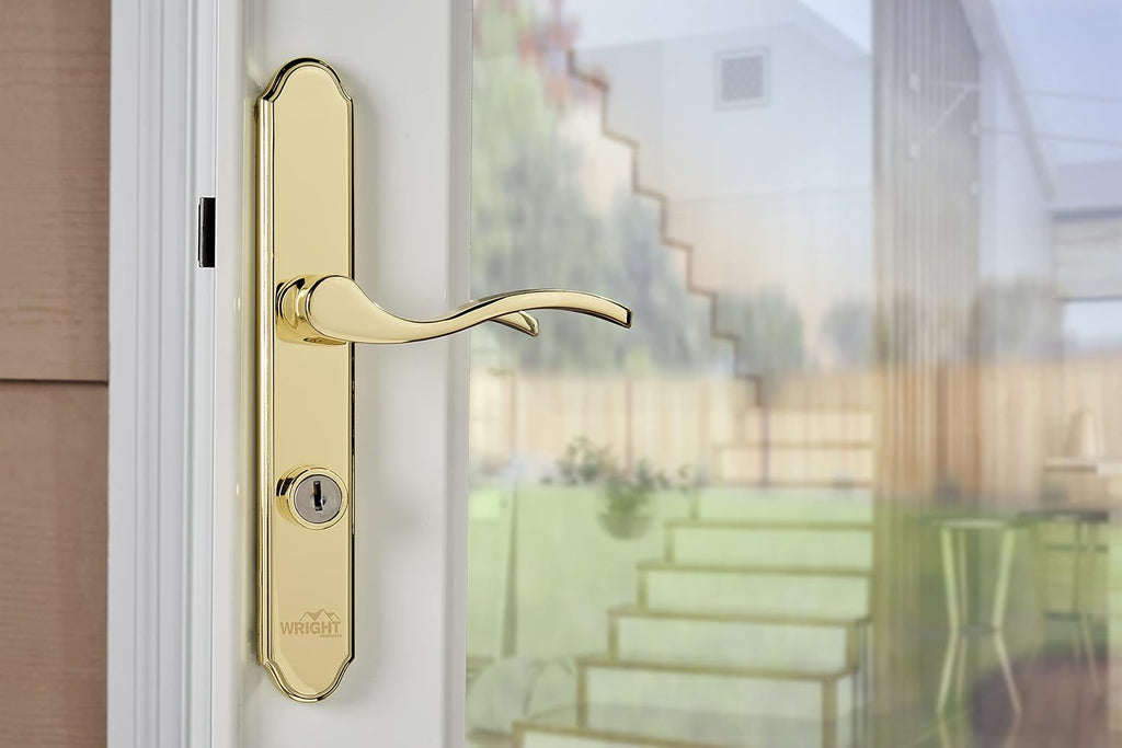 Blakes of Belgravia Polished Brass Mortise Lever Lock Set, Keyed Door Handle and Latch Set for Secure and Stylish Door Access