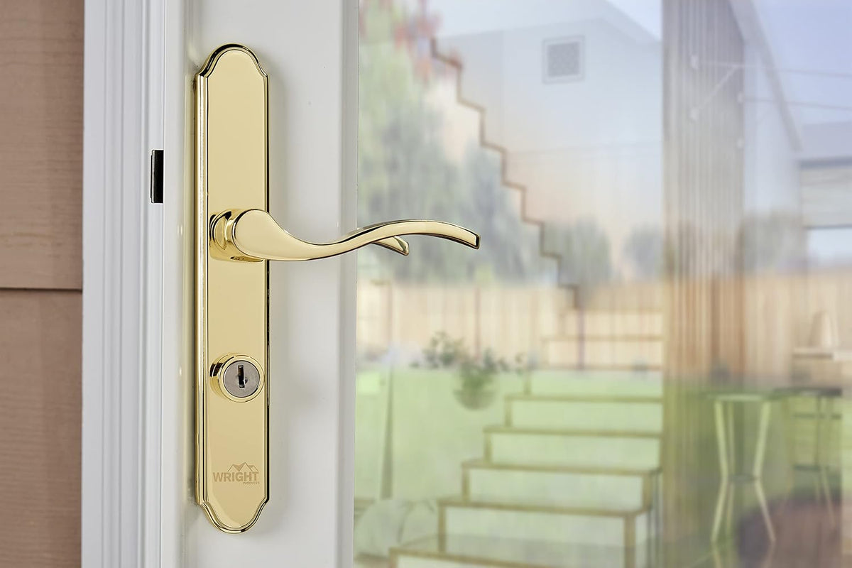 Blakes of Belgravia Polished Brass Mortise Lever Lock Set, Keyed Door Handle and Latch Set for Secure and Stylish Door Access